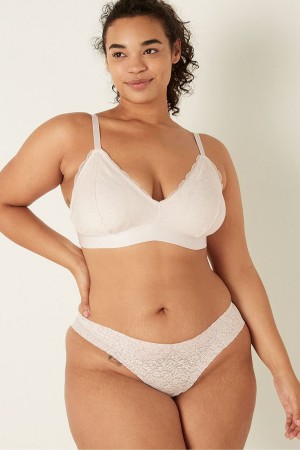Victoria's Secret Spitze Unlined Triangle Bralette Weiß | 104-ADVCBU