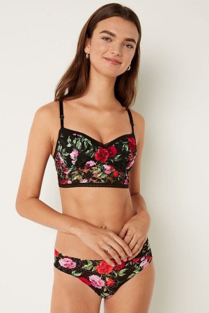 Victoria's Secret Spitze Wired Push Up Bralette Blau | 467-DUWKJB