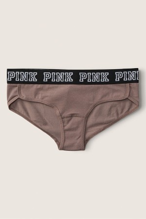 Victoria's Secret Stretch Baumwoll Baumwoll Logo Hipster Knickers Kaffee Braun | 308-NHKBMR