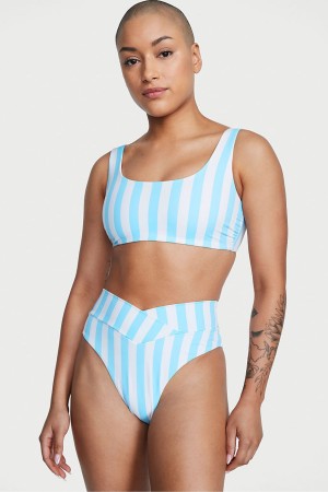 Victoria's Secret Swim Bikini Bottom Blau Streifen | 057-MZSBUV