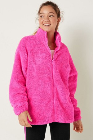 Victoria's Secret Teddy Full Zip Jacket Rosa | 824-ZUHGTX