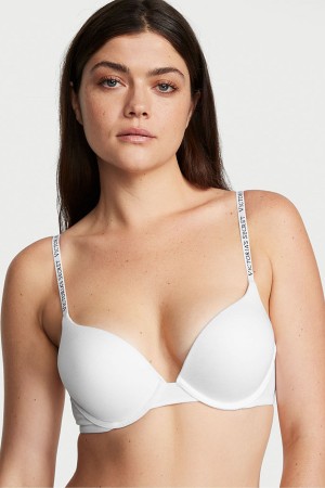 Victoria's Secret The T-Shirt Add 2 Cups T-Shirt Plunge Bra Schwarz | 603-IWLOMK