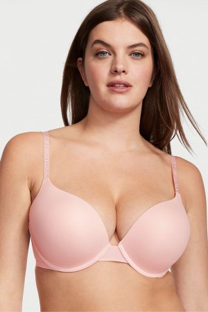 Victoria's Secret The T-Shirt Add 2 Cups T-Shirt Plunge Bra Schwarz | 521-DUXLAZ