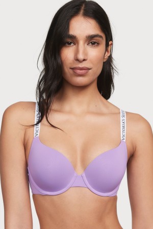 Victoria's Secret The T-Shirt Full Coverage Push Up Logo Bra Schwarz | 150-NXVCRG