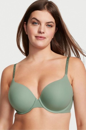 Victoria's Secret The T-Shirt Full Cup Push Up Smooth Bra Grün | 806-DCOIGN