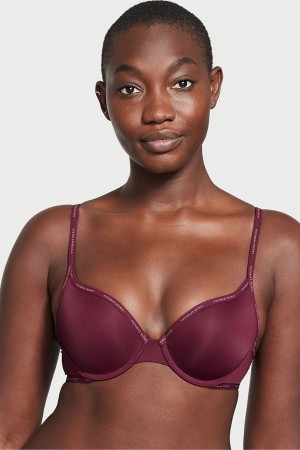Victoria's Secret The T-Shirt Lightly Gefütterte Logo Riemen Full Cup Bra Lila | 059-WIYRLS