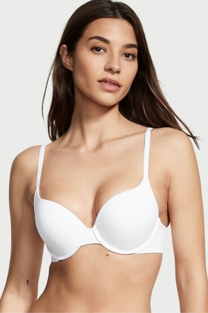 Victoria's Secret The T-Shirt Smooth Full Cup Push Up T-Shirt Bra Weiß | 315-MUQTLR