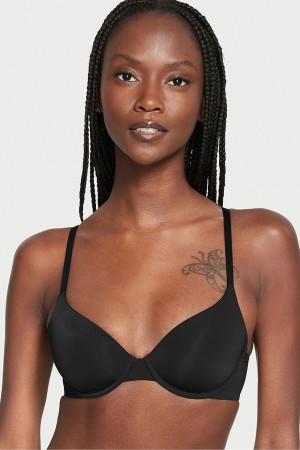 Victoria's Secret The T-Shirt Smooth Lightly Gefütterte T-Shirt Bra Schwarz | 756-HSEBIQ