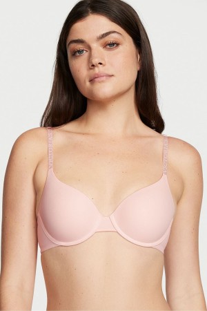 Victoria's Secret The T-Shirt Smooth Lightly Gefütterte T-Shirt Bra Rosa | 697-ALBZYX