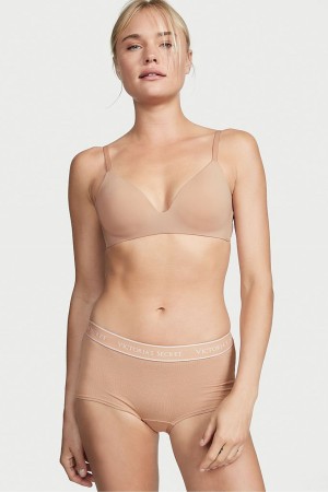 Victoria's Secret The T-Shirt Smooth Lightly Gefütterte Non Wired T-Shirt Bra Praline Nude | 852-RFUSHA
