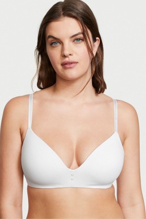 Victoria's Secret The T-Shirt Smooth Lightly Gefütterte Non Wired T-Shirt Bra Weiß | 418-SLZQGW