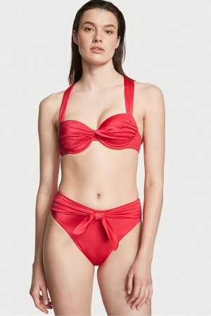 Victoria's Secret Twist Balcony Bra Bikini Top Schwarz | 653-EAPHYG