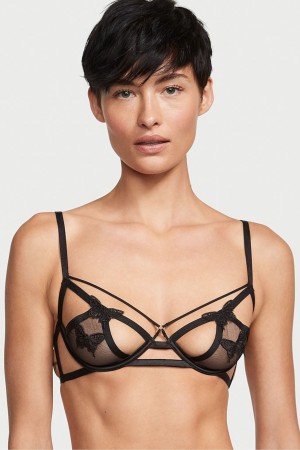 Victoria's Secret Very Sexy Open Cup Demi Bra Schwarz | 073-XHSIVC