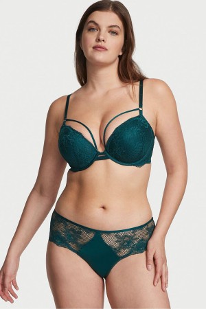 Victoria's Secret Very Sexy Riemchen Fishnet Spitze Bra Schwarz Grün | 934-YUTESV