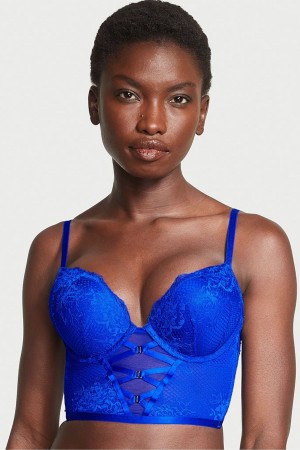 Victoria's Secret Very Sexy Riemchen Fishnet Spitze Bra Blau | 249-QAGMEW