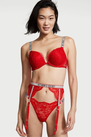 Victoria's Secret Very Sexy Shine Riemen Suspenders Rot | 814-MAYXPE