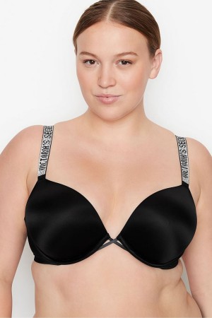Victoria's Secret Very Sexy Shine Riemen Add 2 Cups Bombshell Bra Schwarz | 519-WTQVMR
