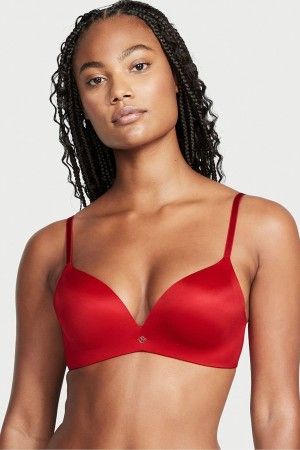 Victoria's Secret Very Sexy Smooth Non Wired Plunge Push Up Bra Rot | 697-DCLIPB