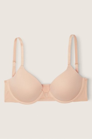 Victoria's Secret Wear Everywhere Front Befestigung Lightly Gefütterte T-Shirt Bra Beige | 951-CMVGDR