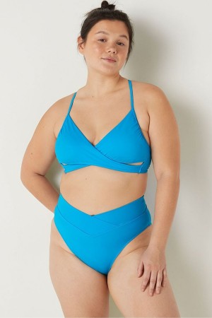 Victoria's Secret Wrap Bikini Top Bright Marine | 170-SGETWY